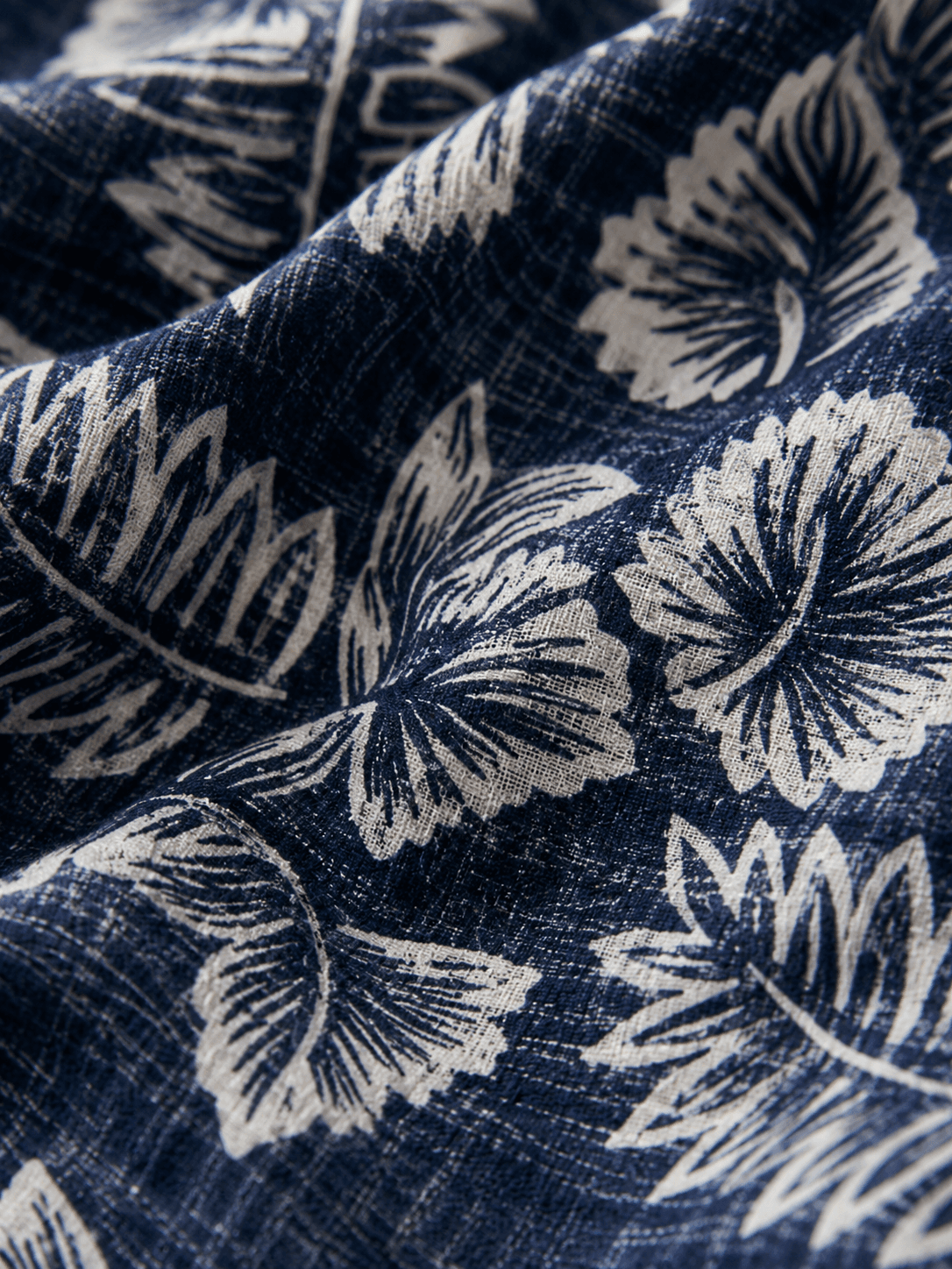Close-up of a linen fabric weave